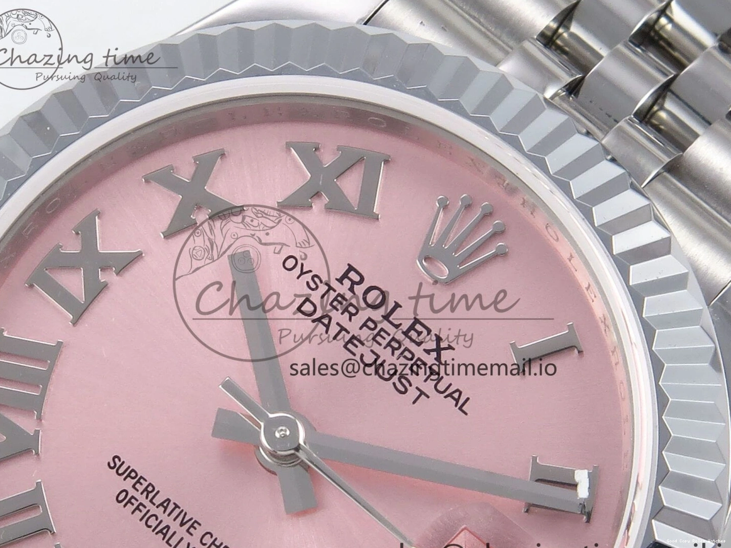 Best AAA Replica Sites StreetReady 1161 GMF Dial Jubilee DateJust Roman Edition 904L on 1:1 31 SS Pink Steel 278274 Bracelet Best A Diamonds 0107